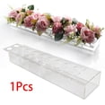 thumbnail image 4 of Florero de acrílico perfecl rectangular Largo moderno decorativo para mesa de oficina 45cmx10cmx6.5cm, 4 of 8