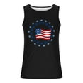 thumbnail image 3 of GaThRRgYP Mens Independence Day Flag Casual Soft and Comfortable T Shirt Short Sleeves,Mens Tops Trendy fashion casual,Men's Print Casual Sports Sleeveless Round Neck T-shirt Tank Top Black XXXXXL, 3 of 3