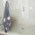 thumbnail image 3 of Deerlux 100% Cotton Turkish Bath Towel, 40 x 70 Diamond Peshtemal Set of 2,  Navy, 3 of 9