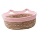 thumbnail image 2 of Cesta para Cama de Gato Tejida a Mano Jinwen Alfombrilla para Arañazos de Gato Rosa M, 2 of 8