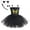 A-Red, variant on Toddler Girls Dresses Black Mesh Tutu Cat Carnival Pageant Performance Gown 4Pcs Set