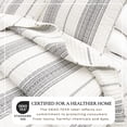 thumbnail image 2 of Striped Quilt Set - Lightweight, Soft, All-Season - 2-Piece Reversible Farmhouse Bedding Set (Twin / Twin XL, White / Grey), 2 of 6