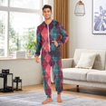 thumbnail image 6 of FORMRS Onesies Pajama for Adults Unisex Hoodie Winter Jumpsuit One Piece Sleepwear, Sizes S-2XL, Vibrant Green Tartan Pattern, 6 of 7