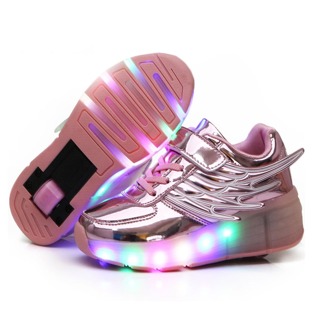 Nsasy Kids Roller Shoes Boy girl Sneakers with Wheels Become Sport Sneaker with Led for christmas Birthday children gift