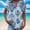 Light Blue, variant on ATENAR T Shirts for Women Summer Short Sleeve Womens Shirts Casual Tee Pink 2XL