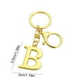 thumbnail image 3 of dajkiuy Gold Initial Letter Keychain for Women Bag Charms for Handbags Metal Alphabet Keychain, B, 3 of 6