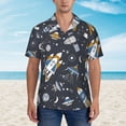 thumbnail image 4 of Easygdp Space Cars Men's Hawaiian Shirts Print Lapel Short Sleeve for Beach, vacation, party, casual occasions - Large, 4 of 9