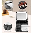 thumbnail image 4 of 14 Pulgadas Cosmetiquera para Maquillaje con Espejo para Maquillaje,Cosmetiquera con Espejo y Luz Led,3 Luces de Colores Ajuste T&aacute;ctil,Bolsa de Maquillaje Lupa de 1 2 3 Aumentos,6 Divisores, 4 of 8