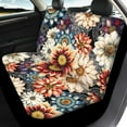 thumbnail image 3 of Pzuqiu Boho Colorful Flower Full Set Universal Seat Covers for Cars Lightweight Automotive Cover Accessories Decor Accessories Washable Easy to Install for Cars Truck Universal Fit Set, Colorful, 3 of 7