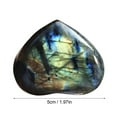 thumbnail image 3 of Crystal Labradorite Palm Stone Healing Quartz Gemstone Worry Stone Heart Shape, 3 of 6
