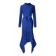 thumbnail image 2 of Gibobby Vestido Mujer Casual de Playa Verano Vestido maxi asimétrico con cordones huecos para mujer Vestido de fiesta de encaje sexy Vestido de noche(Azul,XL), 2 of 5
