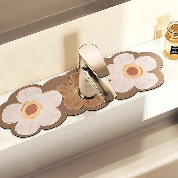 Kitchen Sink Splash Guard Mat Absorbent Fast Drying Counter Protector for Bathroom