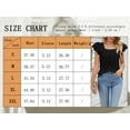 thumbnail image 5 of SHIBEVER Women Blouse Dressy Casual Square Neck Ruffle Sleeve Tops Summer Tshirts for Women Loose Fashion Lace Tee Solid Color Black Size S, 5 of 5