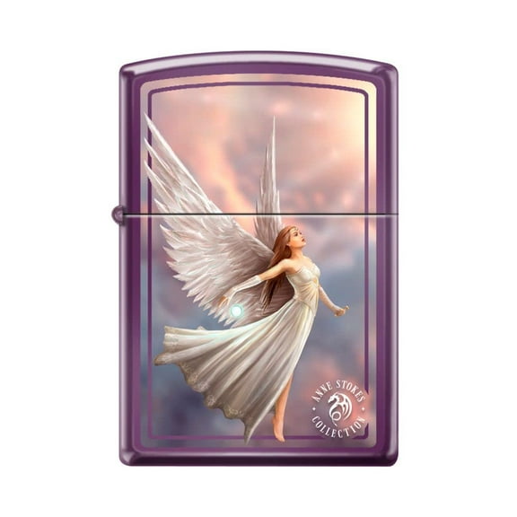 Zippo Lighter -Anne Stokes Collection High Polish Purple Ascendance Angel Z5201