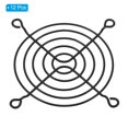 thumbnail image 3 of Unique Bargains 80mm Fan Finger Grill Metal Grill Protector Guard Fan Protective Cover 12 Pack, 3 of 6