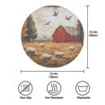 thumbnail image 7 of WOBOGO Sheep Pasture Round Placemats Set of 1 Heat Resistant Washable Kitchen Table Decorations 15.4in, 7 of 7