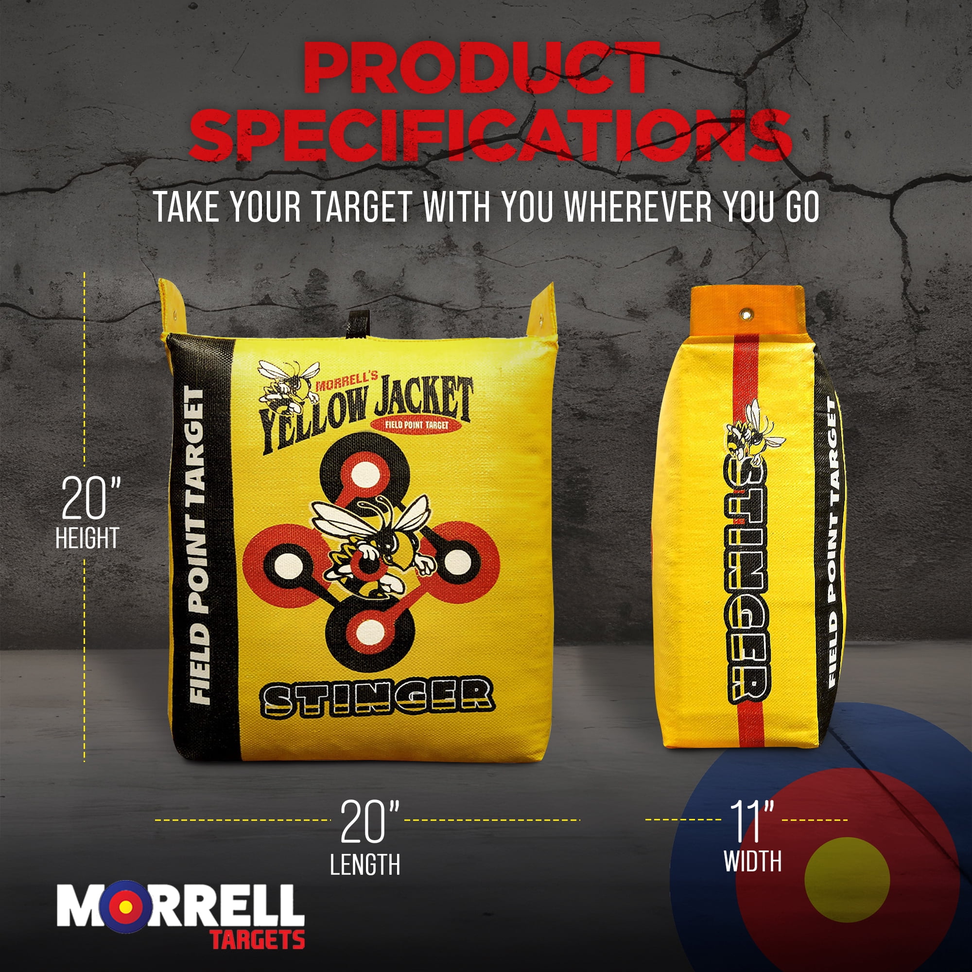 Morrell Yellow Jacket 19lb Bag Target w/ HME Products Stand & Bow Hanger