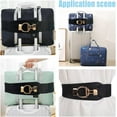 thumbnail image 5 of Nylon & Imitation Leather Adjustable Luggage Straps Luggage Cases Ratchet Ties with Alloy Toggle Clasp Black 850x87x10mm, 5 of 5