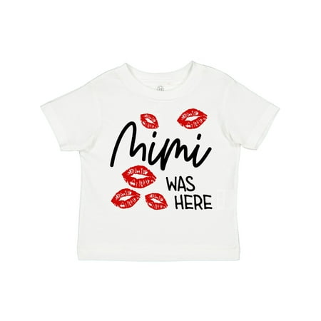

Inktastic Mimi Was Here Red Kisses Gift Toddler Boy or Toddler Girl T-Shirt