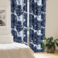 thumbnail image 2 of Ambesonne Tropical Curtains, Boho Simplistic Monstera, Pair of 28"x84", Dark Slate Blue and Lavender, 2 of 5