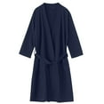 thumbnail image 4 of snilers Mens Robe Waffle Kimono Bathrobe Long Sleeve Sleepwear Nightgown Lightweight Spa Loungewear with Pockets, 4 of 4