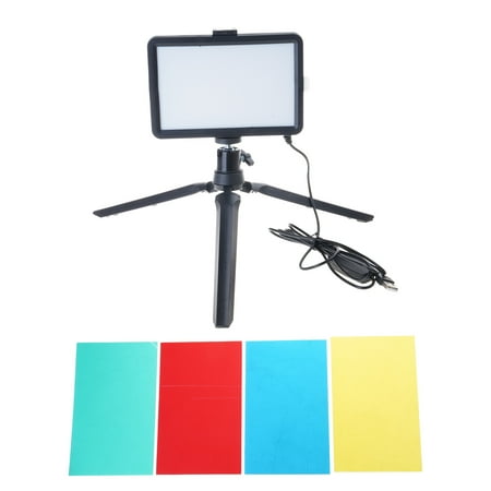 AOOOWER 1Set 6000K USB LED Video Light Dimmable Optional Mini Tripod And Color Filters For Live Streaming and Photography