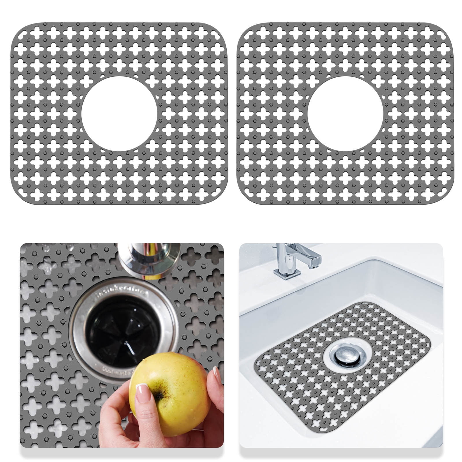 Fridja Silicone Sink Mat Rear Kitchen Sink Protector Accessory Folding  Non-slip Sink Mats For Bottom Of Stainless Steel Porcelain Sink Clearance