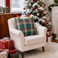 thumbnail image 4 of LIORAGLJ Christmas Plaid Throw Pillow with Reindeer Antlers 3D Holiday Cushion for Sofa Bed, 4 of 7