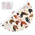thumbnail image 5 of Kll 36" Christmas Tree Skirt Roosters And Chickens Xmas Tree Skirts Mat For New Year Xmas Holiday Party Indoor Outdoor Home Decoration, 5 of 9