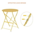 thumbnail image 4 of ACEGOSES 3 Pces Patio Folding Chairs with a Steel Frame Table for Garden, Deck and Yards, Sunflower yellow, 4 of 8