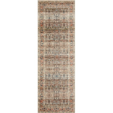 Loloi II Saban SAB-05 Oriental Sand / Rust Area Rug 2'-7" x 10'-0"