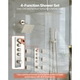 thumbnail image 2 of VEVOR Shower Faucet Set, 16 Inch Thermostatic Ceiling Mount Rainfall Shower System with 6 Inch Wall Mount Head, 6 Body Jets, 2 of 9