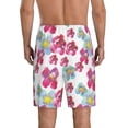 thumbnail image 4 of Lsque Watercolor Flowers Mens Sleep Pajama Shorts,Short Pajama Pants, Cotton Ultra-Soft Knit-Small, 4 of 9