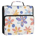 thumbnail image 5 of FORMRS Zipper Binder with Shoulder Strap 2-inch Ring 500 Sheet Capacity File Bag, Blue Retro Flower, 5 of 5