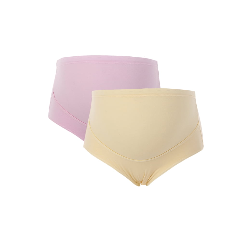 Anself 2Pcs Maternity Underwear Panties Cotton Abdominal Support High