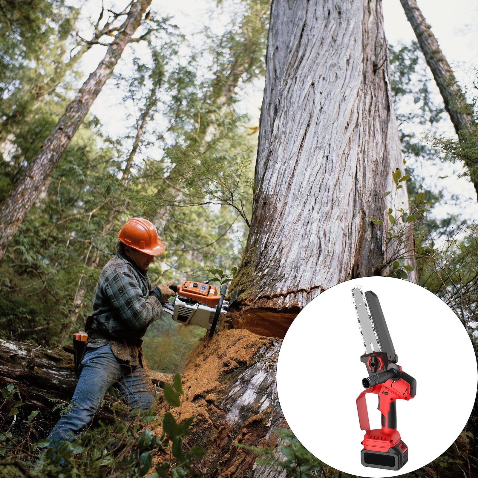 4820V Mobile Chainsaw With Nonbrush Motor And 2 Permanent Batteries For Efficient Garden Pruning And Cutting