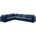 thumbnail image 2 of Meridian Furniture Jacob Navy Velvet Modular Sectional, 2 of 13