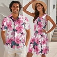 thumbnail image 2 of Jeiento Womens Hawaiian Dresses Matching Hawaiian Outfits for Couples Tropical Flowers Men Casual Button Up Shirt Men and Women Matching Outfits Flowy Tank Dresses, 2 of 6