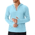 thumbnail image 4 of UAMVSH Men's Lightweight Hoodie Quick Dry Sun Protection Full Zip Jacket Outdoor Long Sleeve UV Shirts with Pockets and Thumbholes, 4 of 6