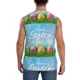 thumbnail image 4 of Bixox Men's Happy Easter Printed Shirt Sleeveless Fitness Tank Top-XX-Large, 4 of 7