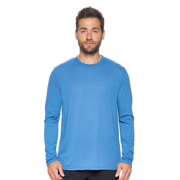 Expert Brand USA-Made Men's TriTec Active Long Sleeve, Royal Blue, Large