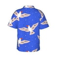 thumbnail image 3 of Birds Flying In The Sky Hawaiian Shirts For Men, Summer Short-Sleeve Relaxed-Fit Button-Down Shirts 3x-Large, 3 of 9