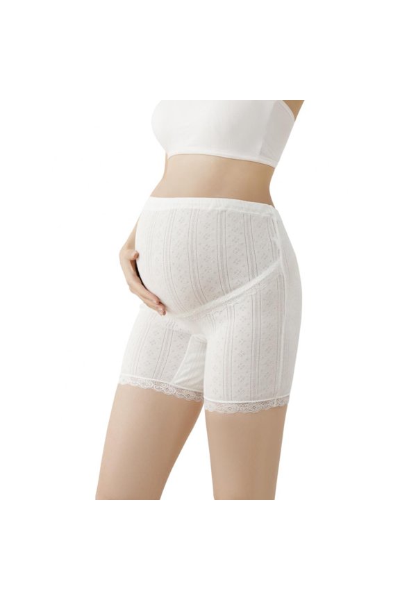 Women's Maternity Postpartum Underwear Cotton Seamless High Waist Lace String Boy Shorts Panties