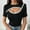 Black, variant on VgaVtl Women's Shirts Short Sleeve Summer Juniors Tops Casual Slim Hollowed Out Party Lace Plain Tops,Black XL