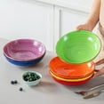 thumbnail image 6 of Bonita Pasta Bowls Set 6, 38 oz shallow bowls, ceramic Italian panels and salad bowls, microwave and dishwasher safe restaurant, in a variety of colors, 6 of 7