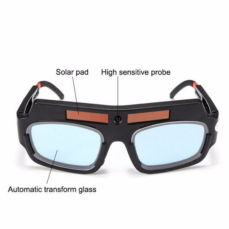 2-Pack Solar Auto Darkening Welding Glasses - Adjustable Shade Goggles For Welding Protection