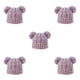 thumbnail image 3 of Guardurnaity Gorro con giro de frita, bonitos pompones esponjosos, bolas, tocados, orejeras plegables, gorras, hermoso regalo para niños, amarillo, amarillo azul rojo 5Conjunto, 3 of 6