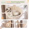 thumbnail image 5 of Globlazer 52" Multi-Level Cat Tree Tower with Extra Large Perch Platform and Scratching Posts, Hammock, Beige, 5 of 9