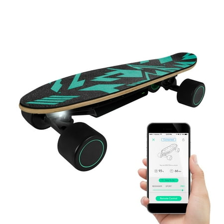 SWAGTRON Swagskate Spectra Mini AI Electric Skateboard – Hands Free Cruiser Skateboard with App, 5.6 MI per Charge, 9.3 MPH, Fast Charging Remote Control Skateboard