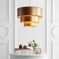 thumbnail image 5 of JONATHAN Y Lynn 21" 3-Tier Metal LED Pendant, Gold, 5 of 8